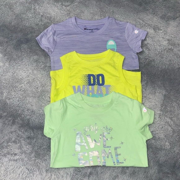 NWOT Bundle of 3 includes two Champion shirt & one tank top Girls Size 5/6 - Picture 2 of 6